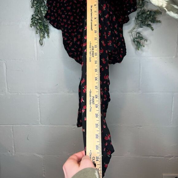 The nines by Hatch | women black jumpsuit with red floral - Picture 8 of 13